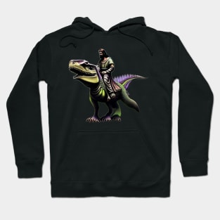 Jesus Christ on a Dinosaur Hoodie